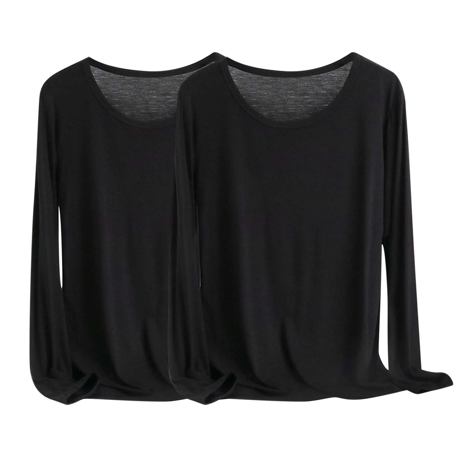 Leesechin 2 Pack Rash Guard for Women UPF 50+ SPF UV Sun Protection Long Sleeve Swim Shirt Workout Hiking Tops